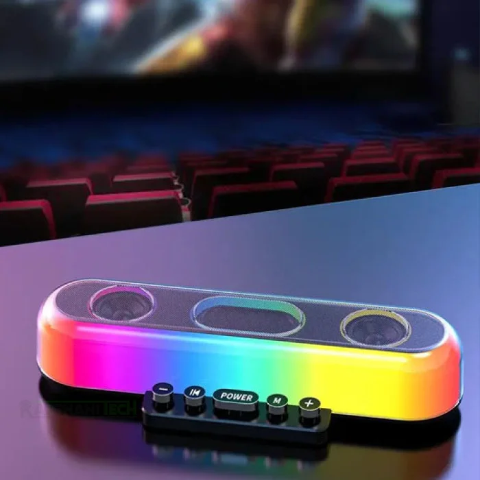 Bilişim Burada Z10 RGB Bluetooth Hoparlör - 10W Güç, 1200mAh Batarya, RGB Aydınlatma, IPX6 Suya Dayanıklı, Mikrofon ve Bluetooth 5-0 Özellikli